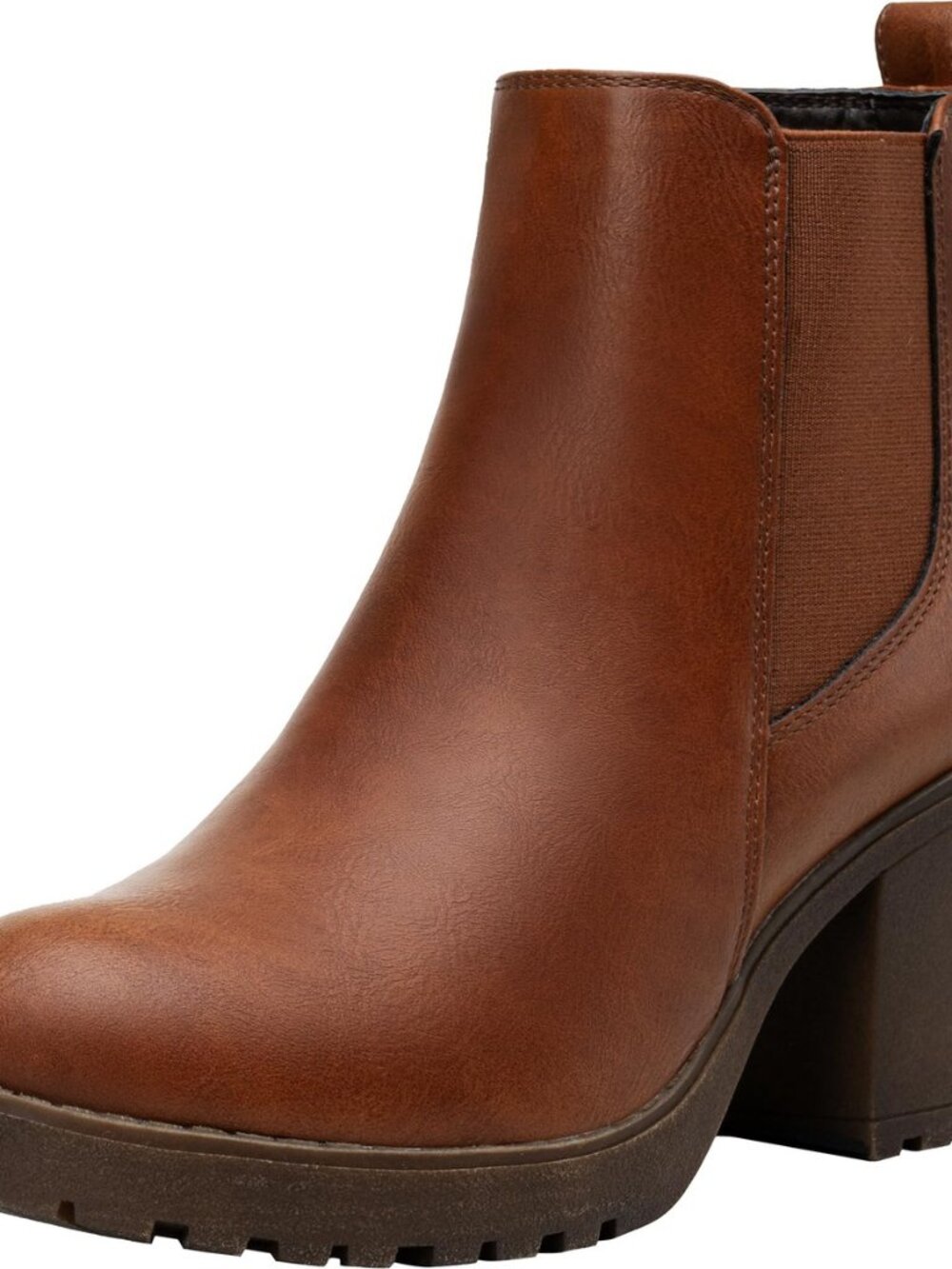 Women's Platform Chelsea Ankle Boots, Chunky Block Heel Booties
